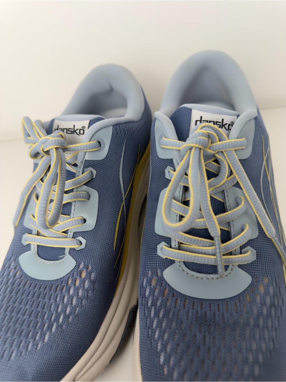 Dansko Blue and Yellow Mesh Walking Shoes - Picture 5 of 8